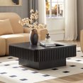 thumbnail image 4 of Williamspace Lift Top Coffee Table 35.43" Handcraft Drum Coffee Table Center Table with Hidden Storage Space for Living Room Apartment, Black, 4 of 10