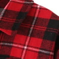 thumbnail image 4 of Womens Plaid Button Down Blouses Coat Thicken Jackets Cardigans Oversize Shirts S, 4 of 6