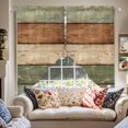 thumbnail image 4 of Swag Curtain Valances Green Wood Grain Swag Valances for Kitchen Windows Rustic Retro Brown Wooden Short Topper Curtains Valance Tier Pair for Kitchen Bedroom Living Room Bathroom 28"x36", 4 of 8