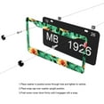 thumbnail image 5 of Roses on Green License Plate Frames for Women Men Car Plate Holder Cover Metal Tag Aluminum Car Accessories Front Rear Plate Decor, 5 of 6