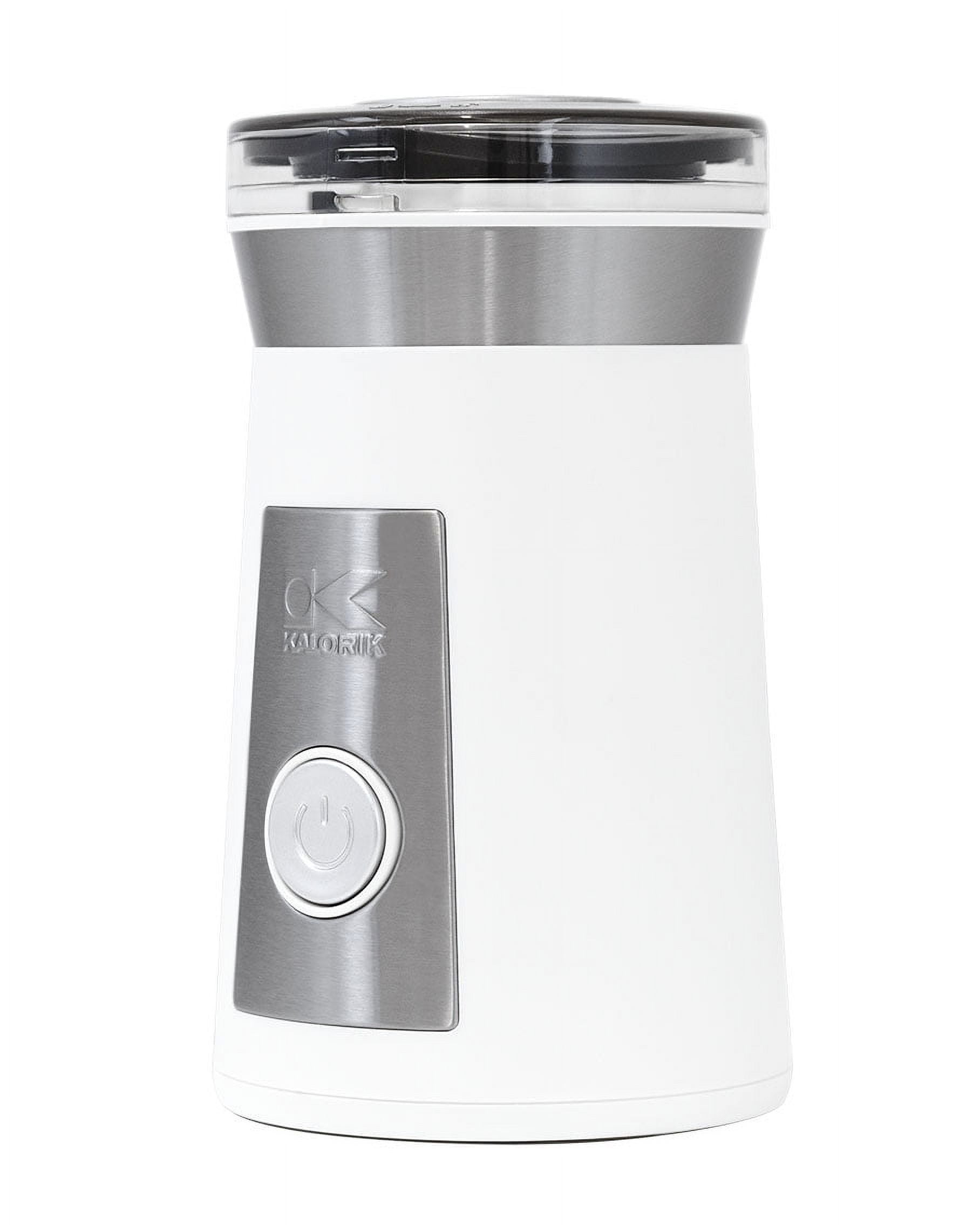 Kalorik White and Stainless Steel Coffee and Herb Grinder