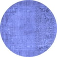 thumbnail image 1 of Ahgly Company Indoor Round Persian Blue Traditional Area Rugs, 4' Round, 1 of 4