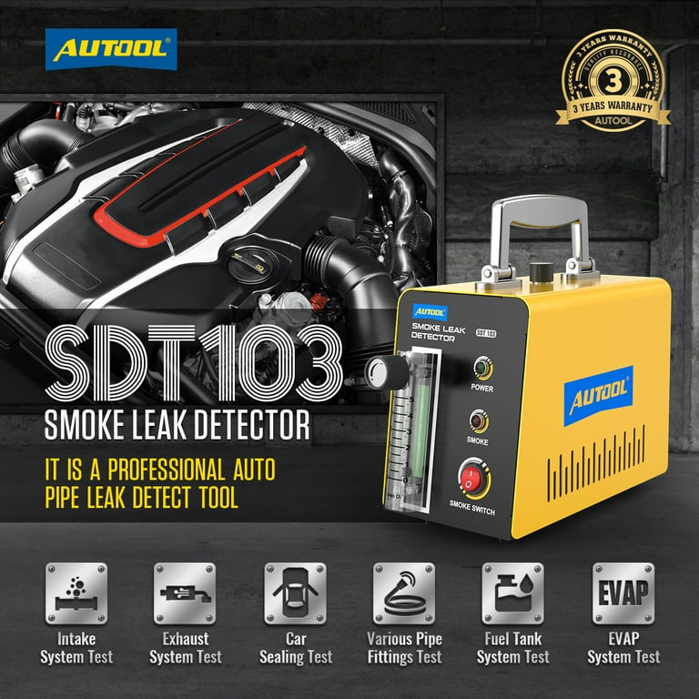 AUTOOL® EVAP Smoke Machine 12V Car Smoke Leak Detector Vacuum Diagnostic  Tester