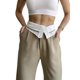 thumbnail image 3 of Txlixc Pantalones de piernas anchas para mujeres, chaquetas de solapa con cremallera y botones Txlixc  moda, 3 of 4