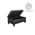 thumbnail image 4 of DHP Rectangular Faux Leather Upholstered Storage Ottoman, Espresso, 4 of 9