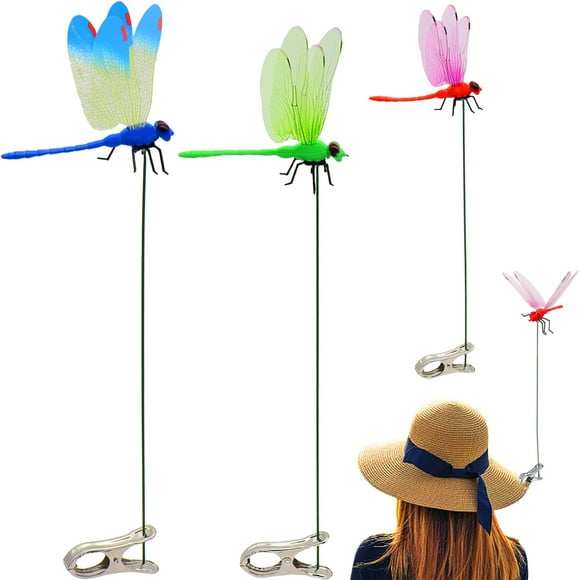 Clip de libélula sntxmy de 24 cm, impermeable, set de 3 piezas