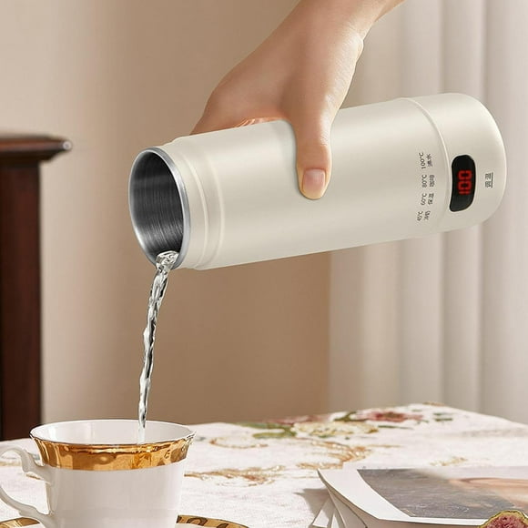 Hervidor eléctrico de , pequeño hervidor de agua, térmica a prueba de fugas, compacto, para coche, con control de temperatura para oficina y