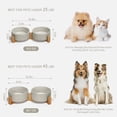 thumbnail image 4 of Spunkyjunky Cuenco De Cerámica Para Perros Y Gatos Con Soporte De Madera, Juego De Agua Y Comida Ponderada Con Esmalte Mate Antideslizante Para Gatos Y Perros Pequeños, 13,5 Onzas, 4 of 5