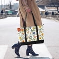 thumbnail image 4 of FORMRS Canvas Laptop Tote Bag for Women with 15.6" Computer Compartments Shoulder Handbag, Watercolor Wildflowers Pattern, 4 of 7