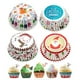 thumbnail image 1 of Xihbxyly Vasitos de Papel Navideños, Moldes para Muffins a Prueba de Aceite, Material Ecológico, Diseño de Tinta de Soja Segura, Ideales para Moldes de Pasteles, Repostería Navideña, Juego de 100 Pie, 1 of 7