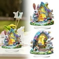 thumbnail image 3 of Easter Decorations Clearance! Easter Ornament Easter 2D Flat Acrylic Decorations Easter Eggs Bunny Desktop Decor Ornament Crafts Easter Cute Ornament Glass Room Acrylic Desktop Decoration Ornamen, 3 of 8