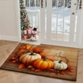 thumbnail image 2 of 3PCS Kitchen Mat set,Welcome Door Flannel Rug,Home Decor for Front Door,Kitchen, Bathroom, Pumpkins On Wooden Floor Mats ,Great Thanksgiving Day Housewarming gift for Family and Friends., 2 of 8
