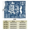 thumbnail image 3 of Wijzvio Best Dad In The World Throw Blanket Soft Fuzzy Fleece Blanket For Couch Bed Living Room Decoration 50"X40", 3 of 9