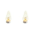 thumbnail image 2 of 2pcs LED Glass Christmas Tree with Lights, Battery Operated Tabletop Decor, Frosted Glass Holiday Centerpiece for Mantel, Window, Fireplace, and Indoor Home Christmas Decorations, 2 of 6