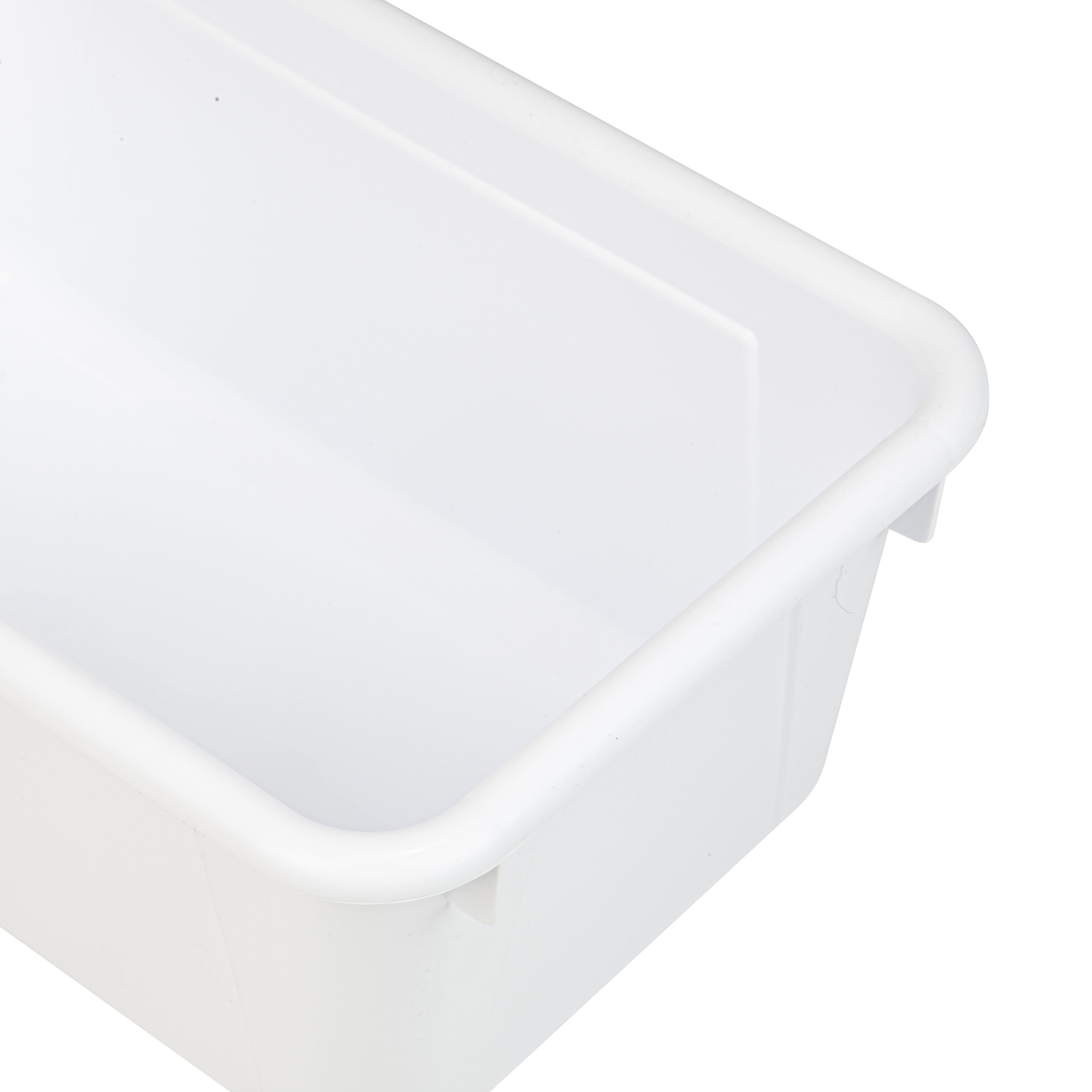 Pen+Gear Plastic File Organizer Cubby Bin, Arctic White