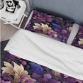 thumbnail image 4 of Designart "Opulent Purple Majesty In Florals" Floral Bedding Covert Set - Cottage Bed Set With 2 Shams, 4 of 5