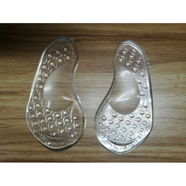 Soporte de arco con almohadilla antideslizante para el antepié, insertos de gel para zapatos de arco, cojín de talón para mujeres y hombres para aliviar el dolor de pies planos, arcos altos, almo Ecomeon no
