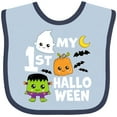 thumbnail image 3 of Inktastic My 1st Halloween with Ghost Monster and Pumpkin Boys or Girls Baby Bib, 3 of 4