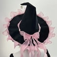 thumbnail image 2 of LIIPEE Halloween Bow Mesh Embellishment Witch Hat For Women Costume Accessories One Size, 2 of 4