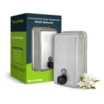 Alpine Stainless Steel Soap Dispenser Wall Mount - Commercial Liquid Soap Dispenser Perfect for Bathroom, Kitchen, Refillable 1200 ml ADA Compliant (Vertical)
