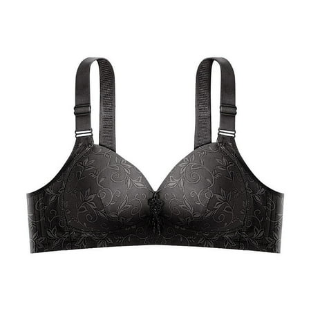 uublik Women s Minimizer Bras Full Coverage Push Up No Underwire Comfortable Supportive Everyday T-Shirt Bra Black
