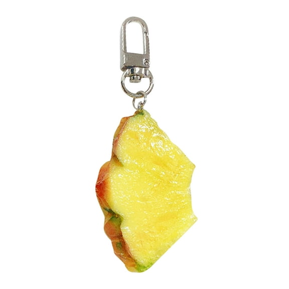 DQRPSEETB Key Ring Creative Personality Pineapple White Strawberry Key Chain Fruit Car Bag Pendant Decorative Accessories