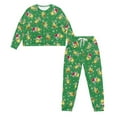 thumbnail image 4 of SCRAWLGOD Avocado Pjs for Women Snowflakes Pajamas Women Long Sleeve Sleepwear Crewneck 2 Piece Lounge Size S Comfy Graphic Pj Sets for Woman Christmas, 4 of 7