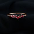 thumbnail image 2 of Rosec Jewels Minimal Half Eternity Ring with Ruby and Diamond for Women (AAA Quality), 10K Rose Gold, US 11.00, 2 of 7