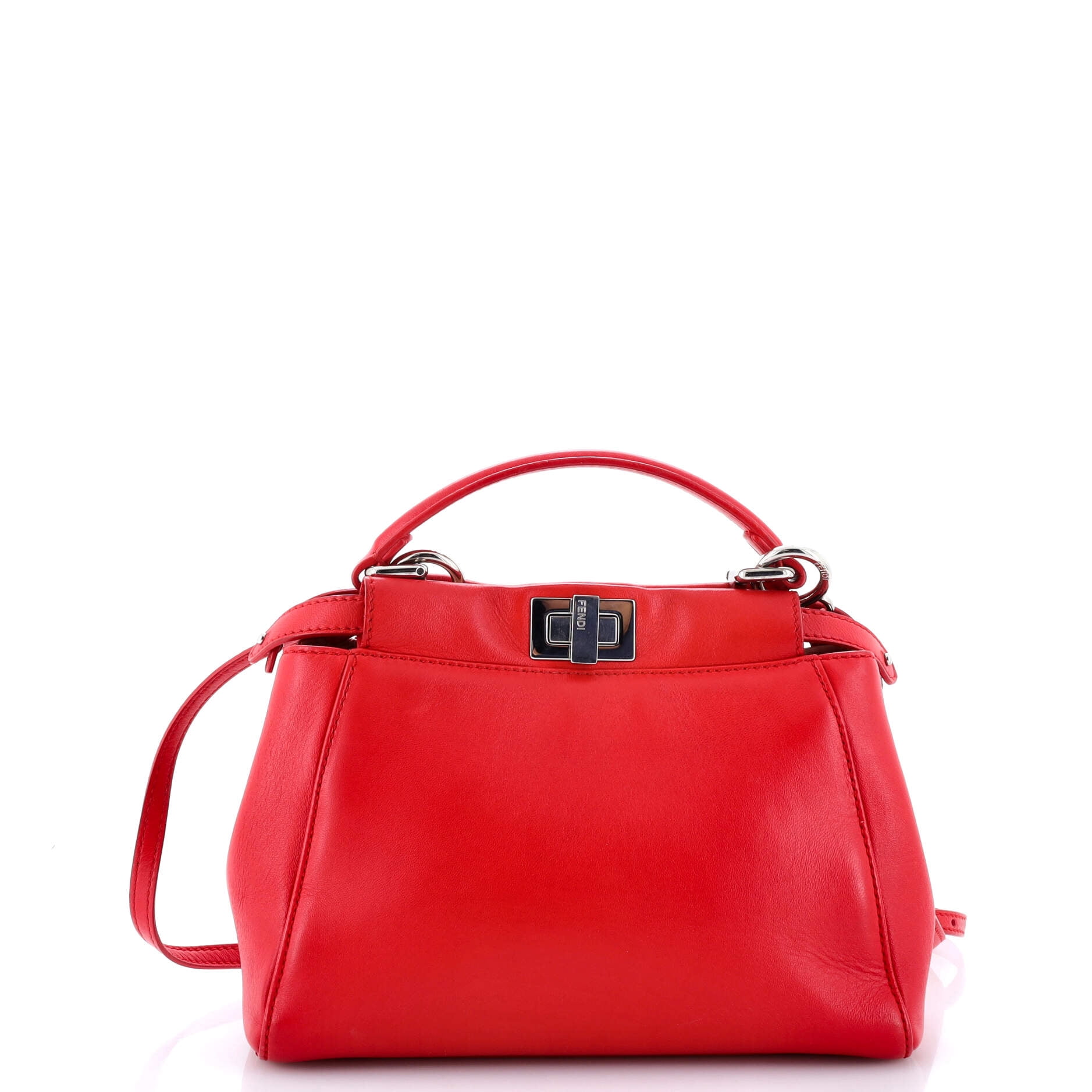 Peekaboo Mini Raspberry Pre-Owned Peekaboo Bag Leather Mini By Rebag - Walmart.com
