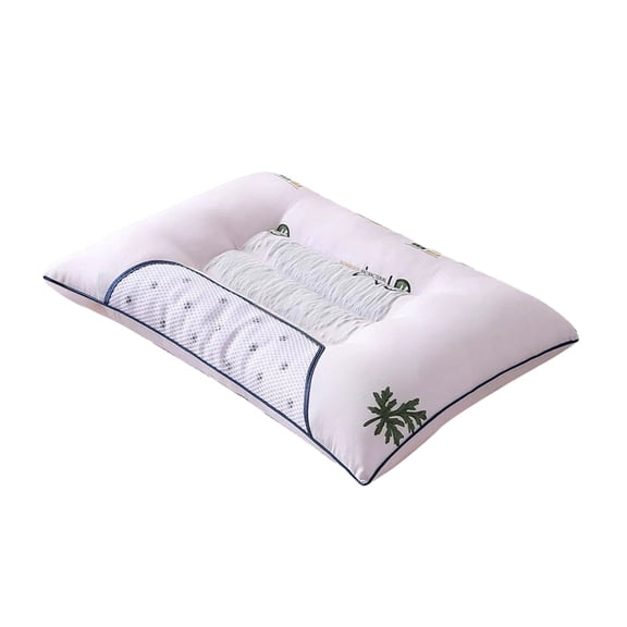 Lksixu Bed Pillow for Sleeping, 19"x29" Ergonomic Design Cervical Pillow with Cassia Seeds Filling, Comfortable and Breathable Cooling Pillow Washable Neck Pillows for Side & Back Sleepers