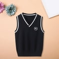 thumbnail image 2 of Coerni School Sweater Vest for Boys Girls V Neck Sleeveless Preppy Clothes Soft Comfy Pullover Fashion Knit Waistcoat, 2 of 8
