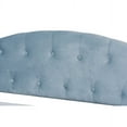 thumbnail image 5 of Baxton Studio Benjamin Modern and Contemporary Light Blue Velvet Fabric Upholstered and Dark Brown Finished Wood Full, 5 of 7