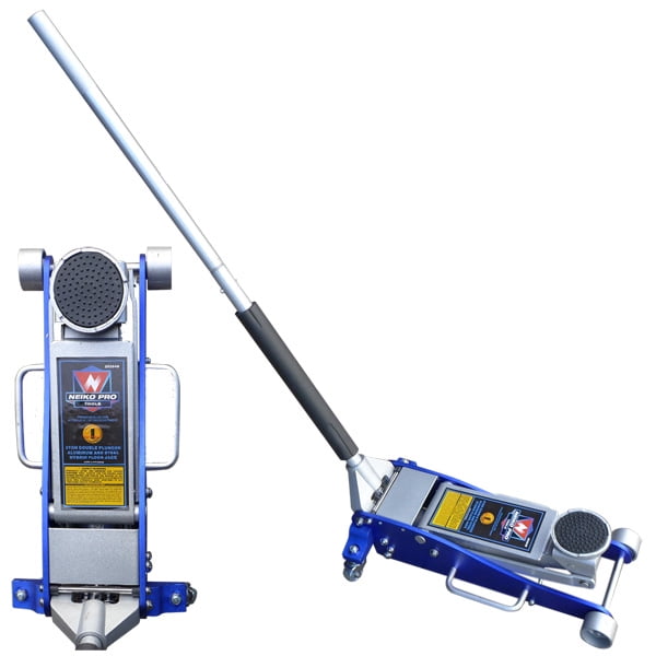 3 Ton Pro Double Plunger Aluminum Steel Hybrid Floor Jack Racing