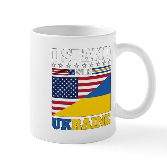 CafePress - I Stand With Ukraine - 11 oz Ceramic Mug - Novelty Coffee Tea Cup
