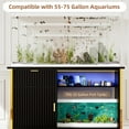 thumbnail image 6 of DreamCurship 55-75 Gallon Fish Tank Stand with Power Outlet and Led Light, RGB Lighting Strip Ideal for Turtle Enclosure, Reptile Terrarium, Black and Gold, 6 of 8
