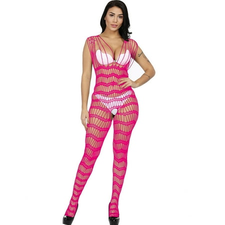 Generic Women s Sexy Siamese Fishnet Clothes Sling Mesh Hollow out See-through Full Body Stockings Mesh Stockings Sexy Lingerie