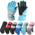 thumbnail image 3 of Qudderr Kids Winter Warm Ski Gloves Outdoor Cycling Sports Gloves for Boys Girls Cold Windproof Waterproof Gloves 6-16T, 3 of 7