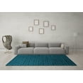 thumbnail image 3 of Ahgly Company Indoor Square Oriental Light Blue Industrial Area Rugs, 4' Square, 3 of 4