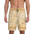 thumbnail image 1 of Fotbe World Map Pantalones Cortos de Pijama para Hombre, Ropa de Dormir, Pantalones de Pijama Cortos para Hombre-4X-Large, 1 of 6