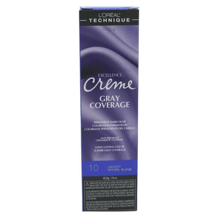 Loreal Excellence Creme Color #10 Lightest Natural Blonde 1.74 Ounce (51ml) (Pack of 2)