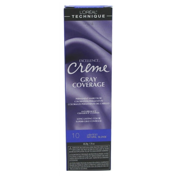 Loreal Excellence Creme Color #10 Lightest Natural Blonde 1.74 Ounce (51ml) (Pack of 2)