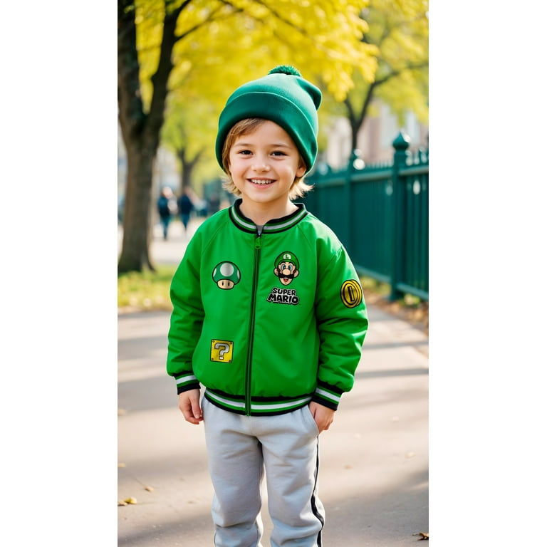 Super Mario Special Edition Bomber Jacket for Boys (Sizes 4