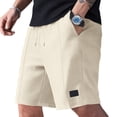 thumbnail image 6 of FUZHIQ Men's Gym Shorts with Pockets Elastic Waist Solid Plus Size Shorts Quick-Dry Lightweight Summer Walking Shorts Solid Splice Pocket,XXL, 6 of 7