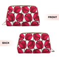 thumbnail image 3 of Naloa Tulips Flowers Leather Makeup Bag for Purse Travel, Portable Small Cosmetic Organizer for Women and Girls, Make up Bag with Zipper, 3 of 8