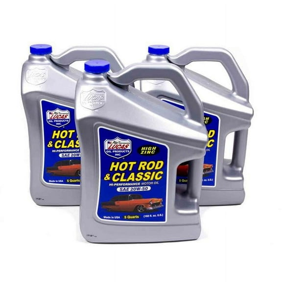 Lucas Oil 10684 5 qt. Hot Rod & Classic Car 20W-50 Motor Oil, Case of 3