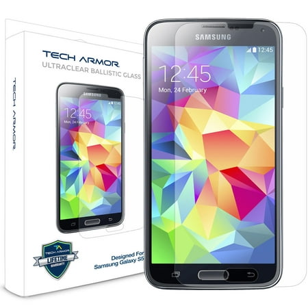 Tech Armor Ballistic Glass Screen Protector [1-Pack] for Samsung Galaxy (Best Glass Screen Protector Galaxy S5)