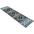 thumbnail image 3 of HR HANDCRAFT RUGS HR Southwestern Rugs for Cabin Tribal Medallion Carpet for Livingroom Graphite - 2' X 7' Runner, 3 of 5
