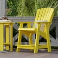 thumbnail image 3 of Wildridge Heritage High Adirondack Chair, Lemon Yellow - All-Weather Recycled Plastic Furniture for Patio, Deck, Lawn, 3 of 4