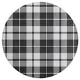 thumbnail image 3 of Plaid Pattern Black And White Plaid Round Carpet Circle Rug Outdoor Patio Area Rug Washable Large Area Rugs Hallway Room Decor Fitness Mats, 3 of 8