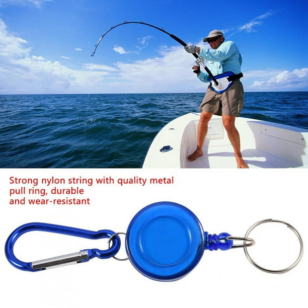 Peahefy Reel Key Chain, Ring Reel Holder 3Pcs Retractable Fishing